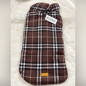 Kuoser Warm Dog Coat, Reversible Dog Jacket Waterproof Size L